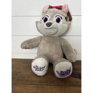 Build‎ A Bear Violet Wolf The Great Wolf Pack Plush Stuffed Animal Pink Bow